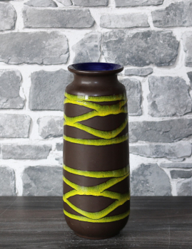 Scheurich Vase / 206-27 / 1970s / WGP West German Pottery / Ceramic Lava Glace Design
